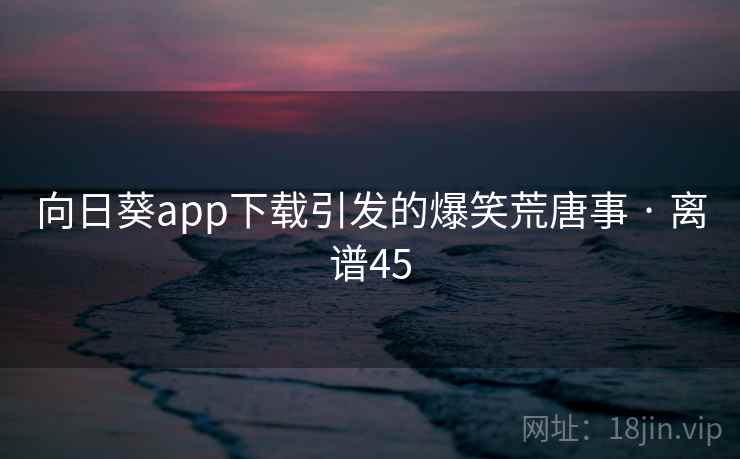 向日葵app下载引发的爆笑荒唐事 · 离谱45